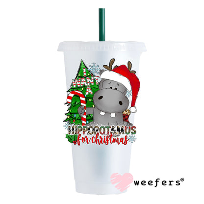 All I want for Christmas is a Hippopotamus Red Green UV DTF Decal - Weefers