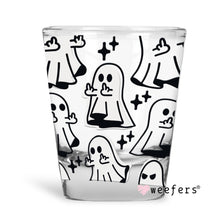 Load image into Gallery viewer, Middle Finger Ghost Halloween Shot Glass Short UV-DTF or Sublimation Wrap - Decal
