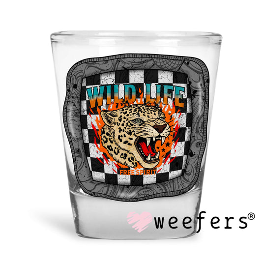 Wild Life Free Spirit UV DTF Decal Shot Glass Heavy Base Weefers