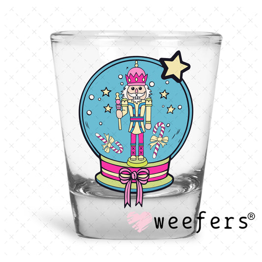 Y'all Are Nuts Christmas Snow Globe UV DTF Decal Shot Glass Heavy Base Weefers