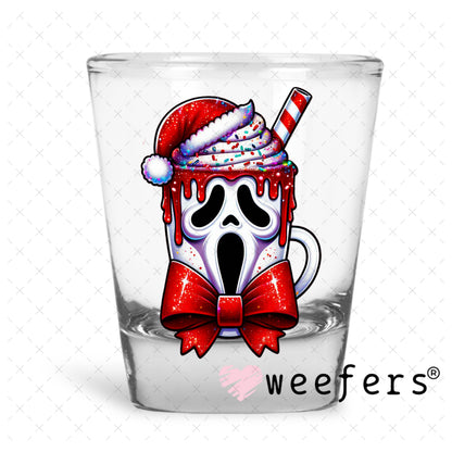 Christmas Ghost Guy UV DTF Decal Shot Glass Heavy Base Weefers