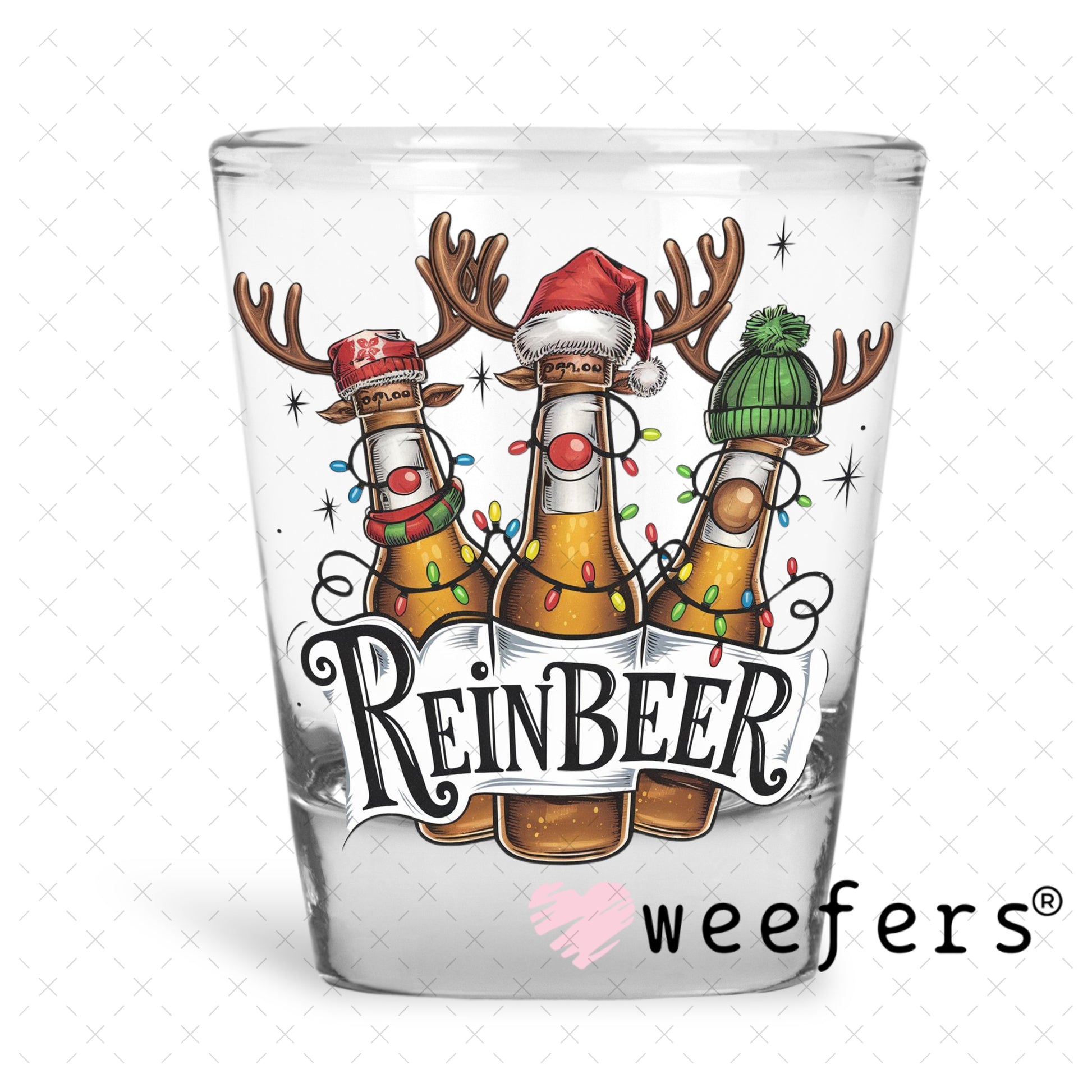 Reinbeer UV DTF Decal Shot Glass Heavy Base Weefers