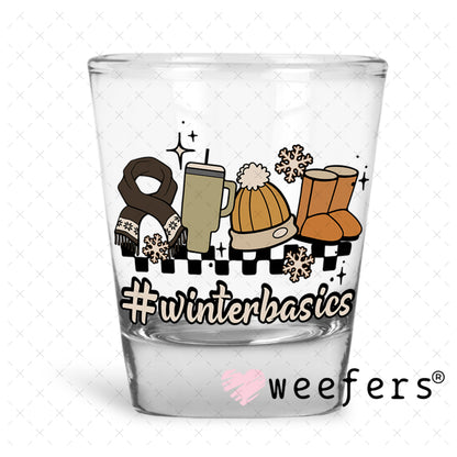 Winter Basics UV DTF Decal Shot Glass Heavy Base Weefers
