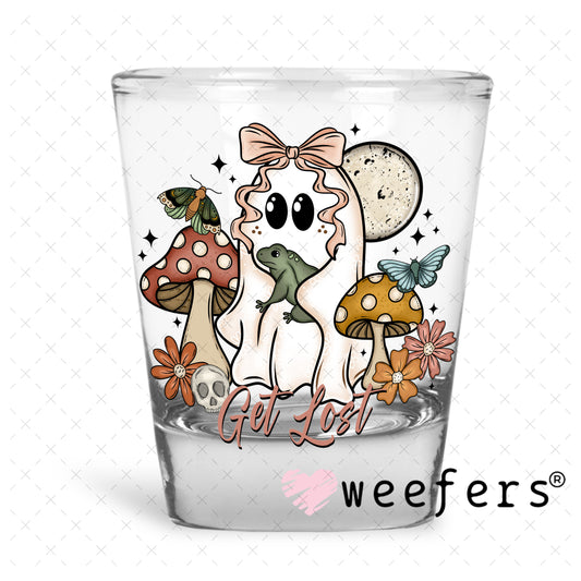 UV DTF Decal - Cottagecore Ghost Wonderland Shot Glass Heavy Base Weefers