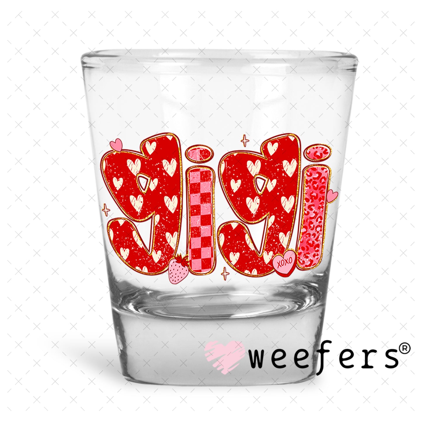 UV DTF Decal - Gigi Valentine's Day Shot Glass Heavy Base Weefers