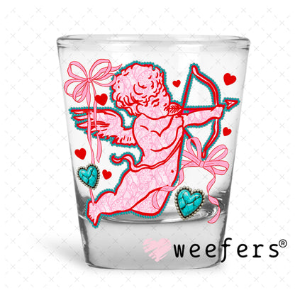 UV DTF Decal -Cupid Valentine's Day Shot Glass Heavy Base Weefers