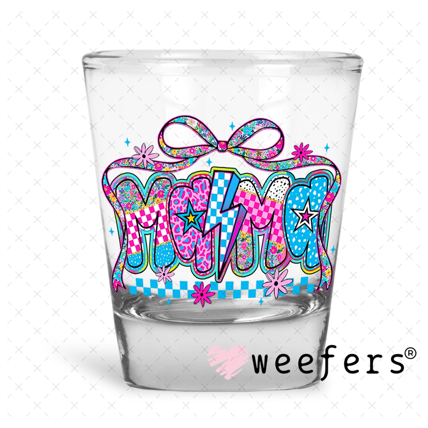 UV DTF Decal - Preppy Mama Shot Glass Heavy Base Weefers