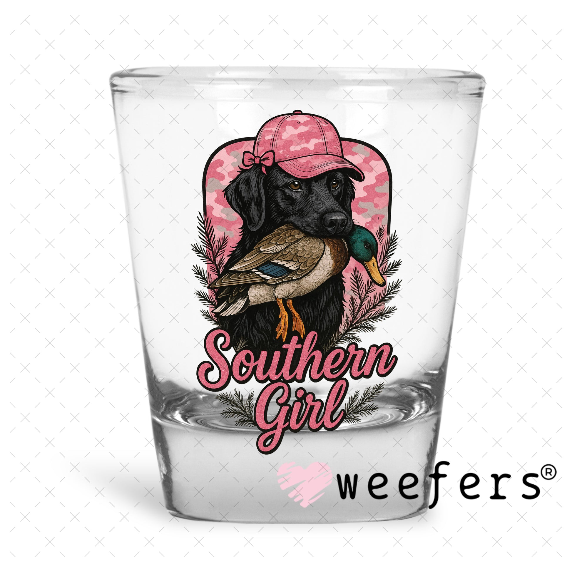 UV DTF Decal - Southern Girl Shot Glass Heavy Base Weefers
