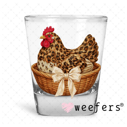 UV DTF Decal - Farm Hen Shot Glass Heavy Base Weefers