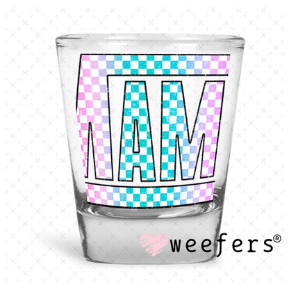 UV DTF Decal - Mama Retro Shot Glass Heavy Base Weefers