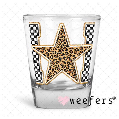 UV DTF Decal - Mom Leopard Star Shot Glass Heavy Base Weefers