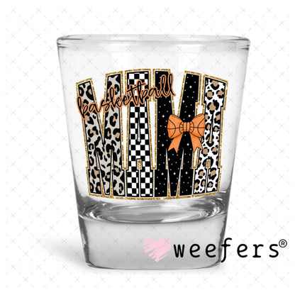 UV DTF Decal - Leopard Basketball Mama Shot Glass Heavy Base Weefers