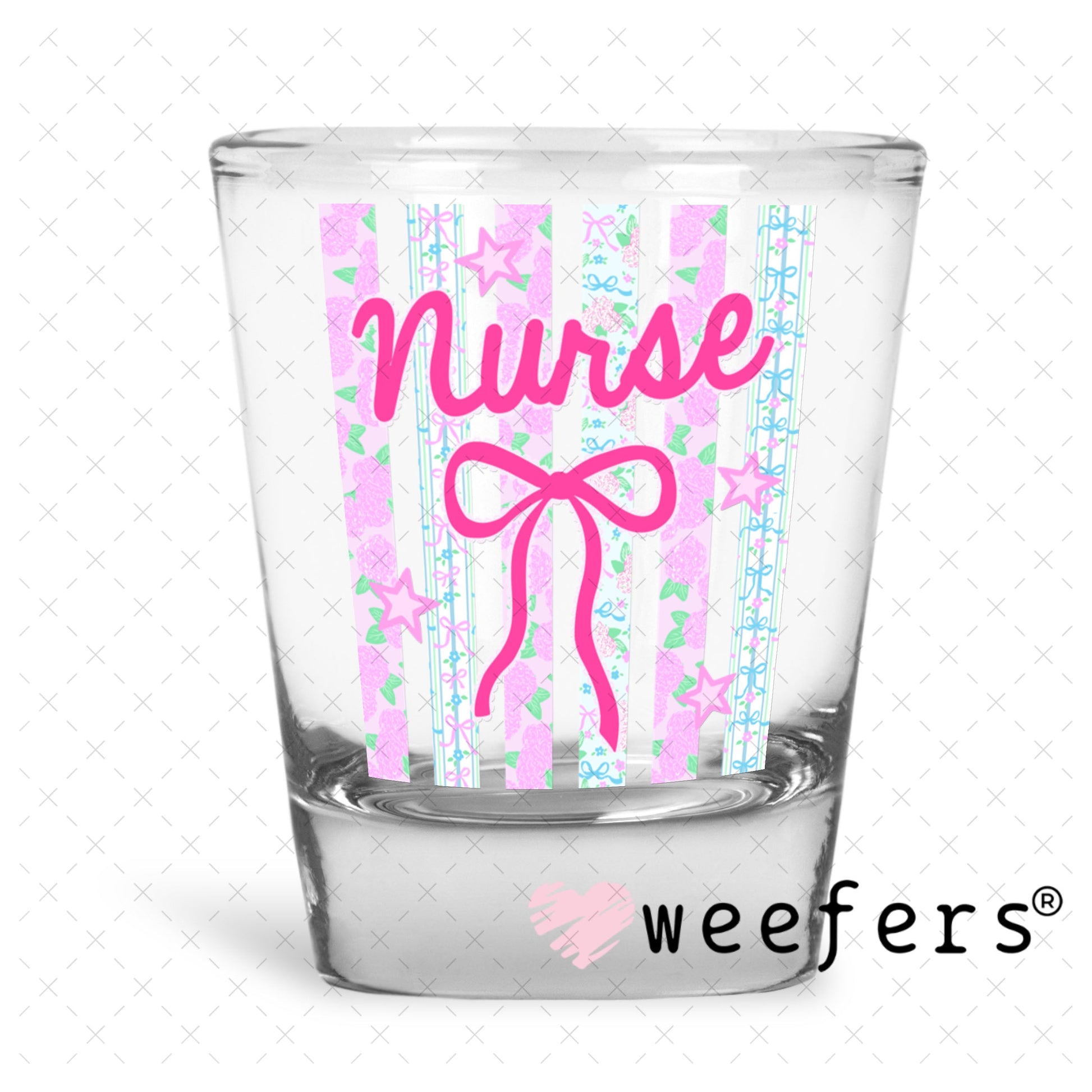 UV DTF Decal - Nurse Coquette Shot Glass Heavy Base Weefers