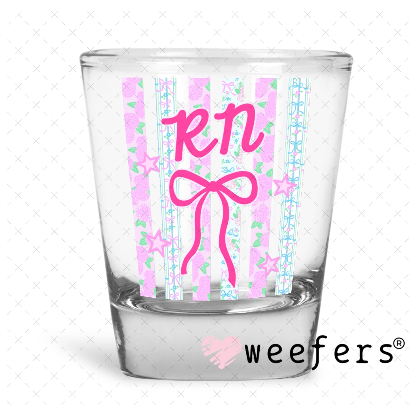 UV DTF Decal - RN Coquette Shot Glass Heavy Base Weefers