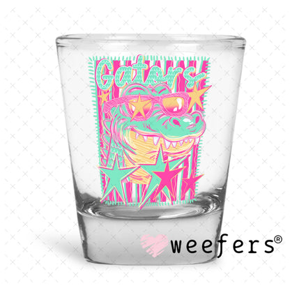 UV DTF Decal - Gators Colorful Mascot Shot Glass Heavy Base Weefers