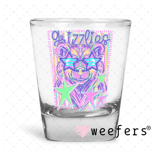 UV DTF Decal - Grizzlies Colorful Mascot Shot Glass Heavy Base Weefers