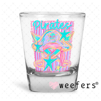 UV DTF Decal - Pirates Colorful Mascot Shot Glass Heavy Base Weefers