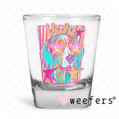 UV DTF Decal - Vols Colorful Mascot Shot Glass Heavy Base Weefers