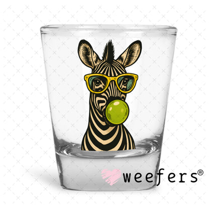UV DTF Decal - Bubble Zebra Shot Glass Heavy Base Weefers