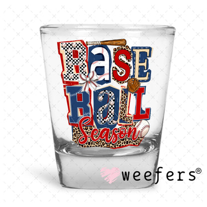 UV DTF Decal - Baseball Season Retro Shot Glass Heavy Base Weefers