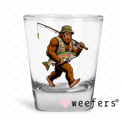 UV DTF Decal - Funny Fishing Shot Glass Heavy Base Weefers