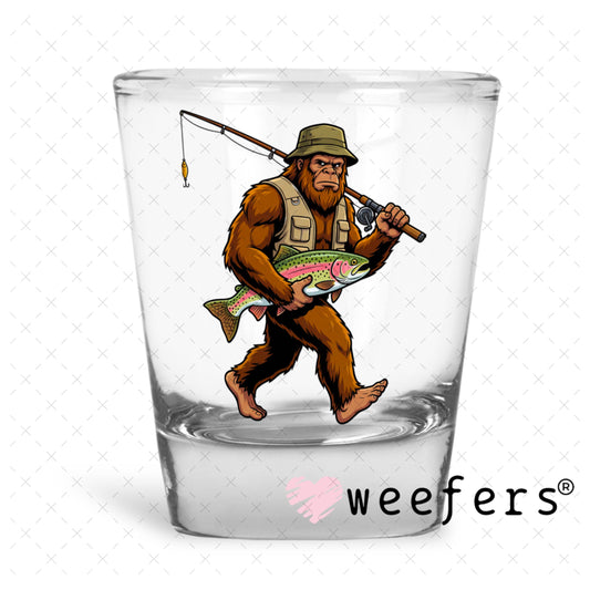UV DTF Decal - Funny Fishing Shot Glass Heavy Base Weefers