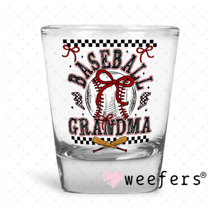 UV DTF Decal - Baseball Grandma Shot Glass Heavy Base Weefers