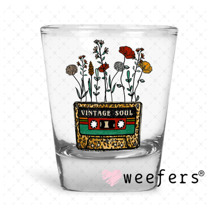 UV DTF Decal - Vintage Soul Cassette Shot Glass Heavy Base Weefers
