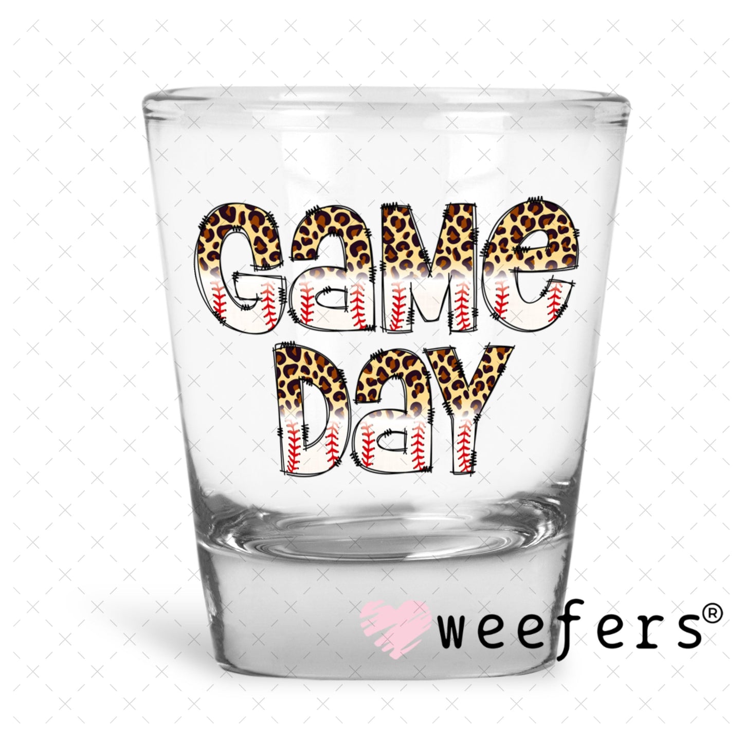 UV DTF Decal - Game Day Baseball Shot Glass Heavy Base Weefers