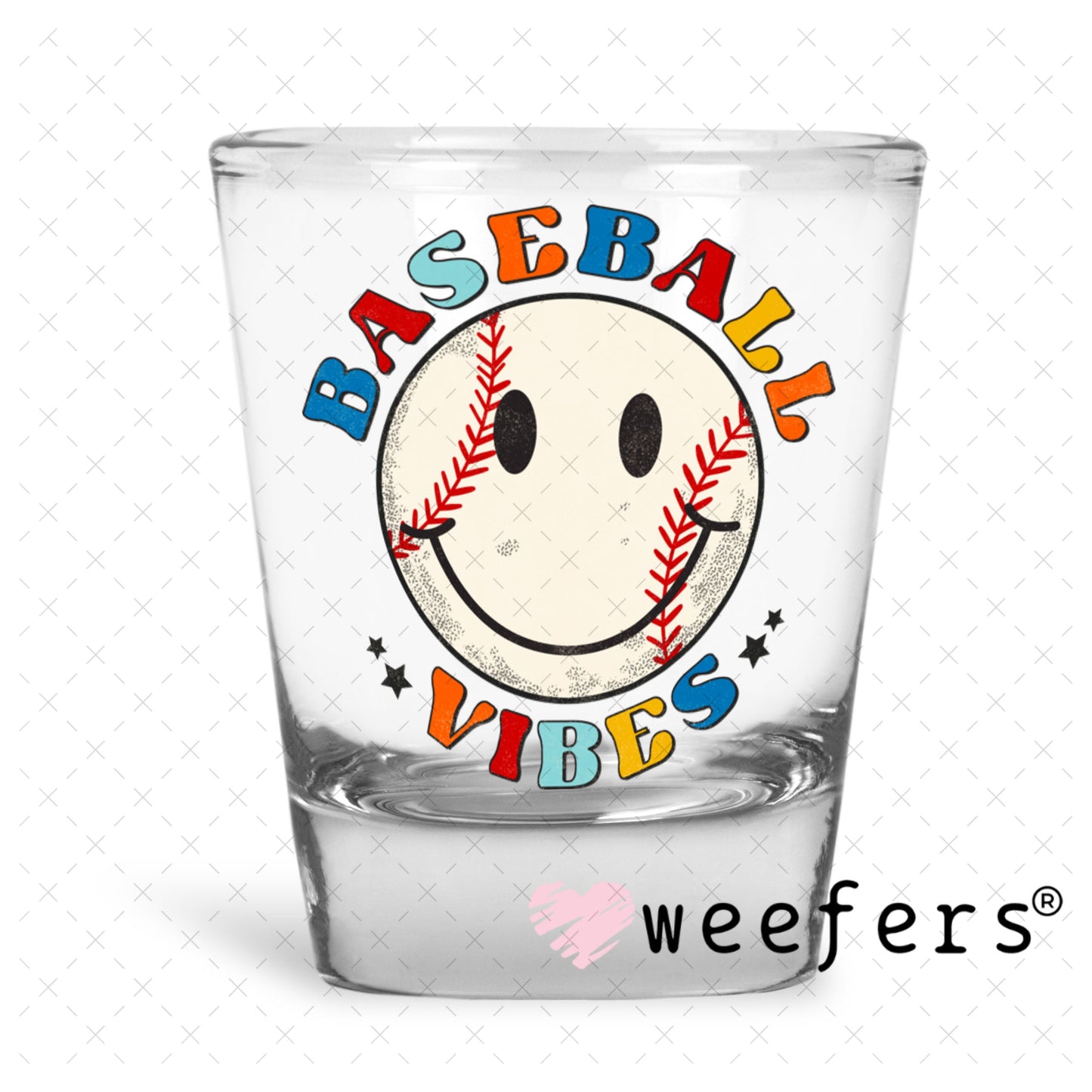 UV DTF Decal - Baseball Vibes Shot Glass Heavy Base Weefers