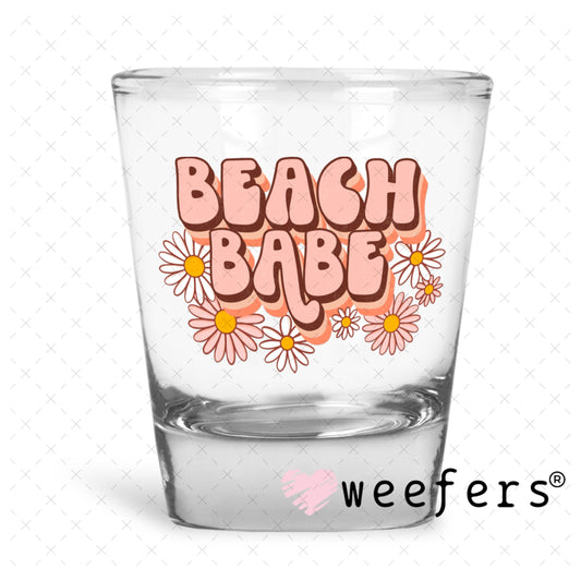 UV DTF Decal - Beach Babe Shot Glass Heavy Base Weefers