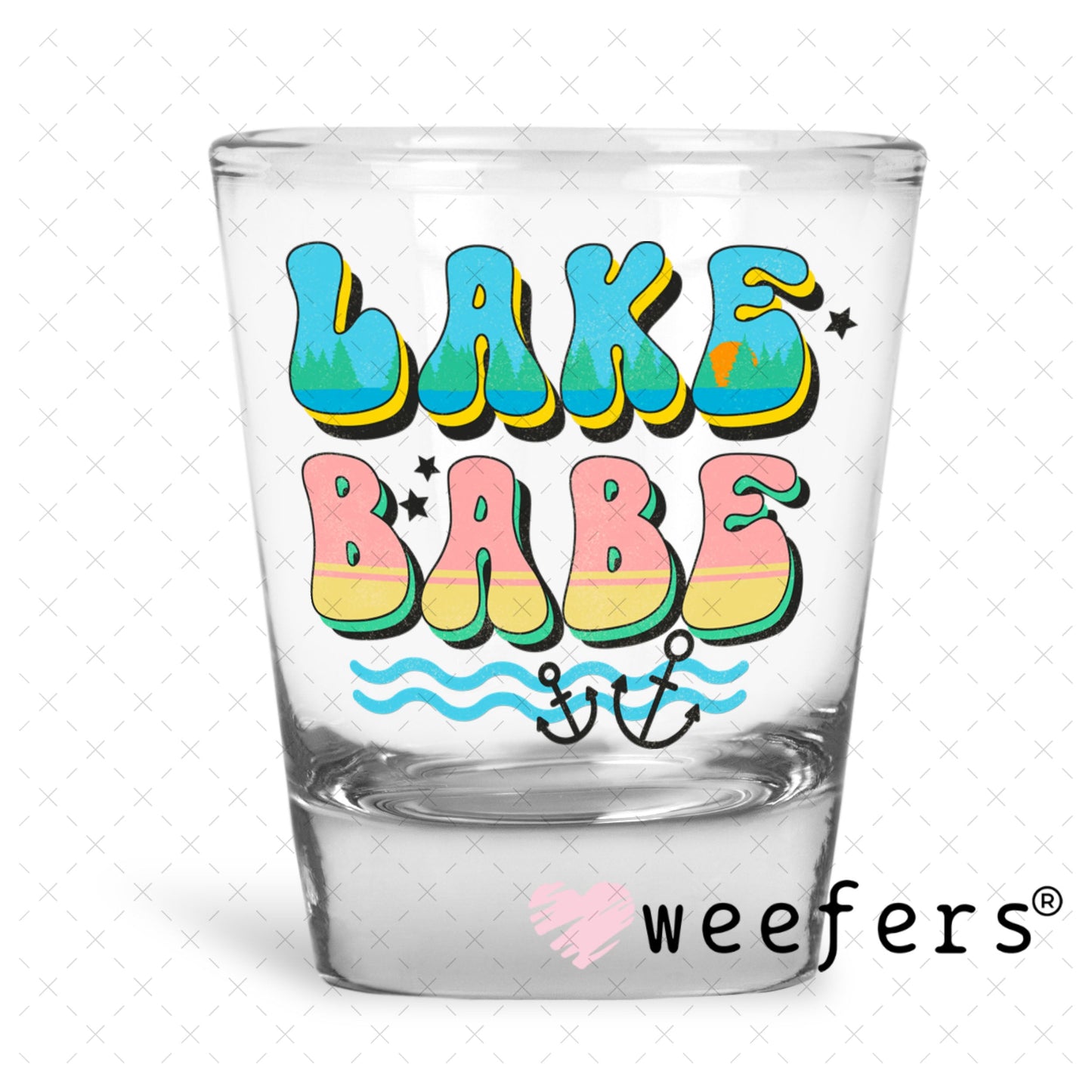 UV DTF Decal - Lake Babe Shot Glass Heavy Base Weefers