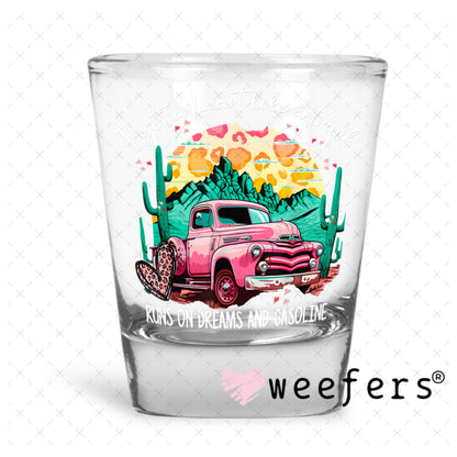 UV DTF Decal - Heart Like a Truck Shot Glass Heavy Base Weefers