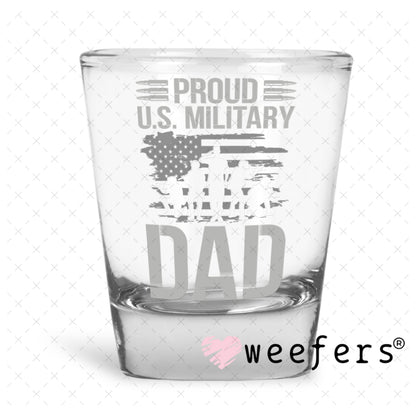 UV DTF Decal - Proud US Milityary Day Shot Glass Heavy Base Weefers