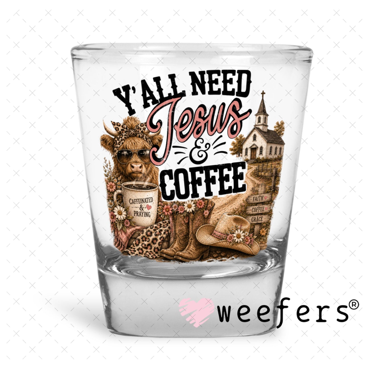 UV DTF Decal - Later Gator Shot Glass Heavy Base Weefers