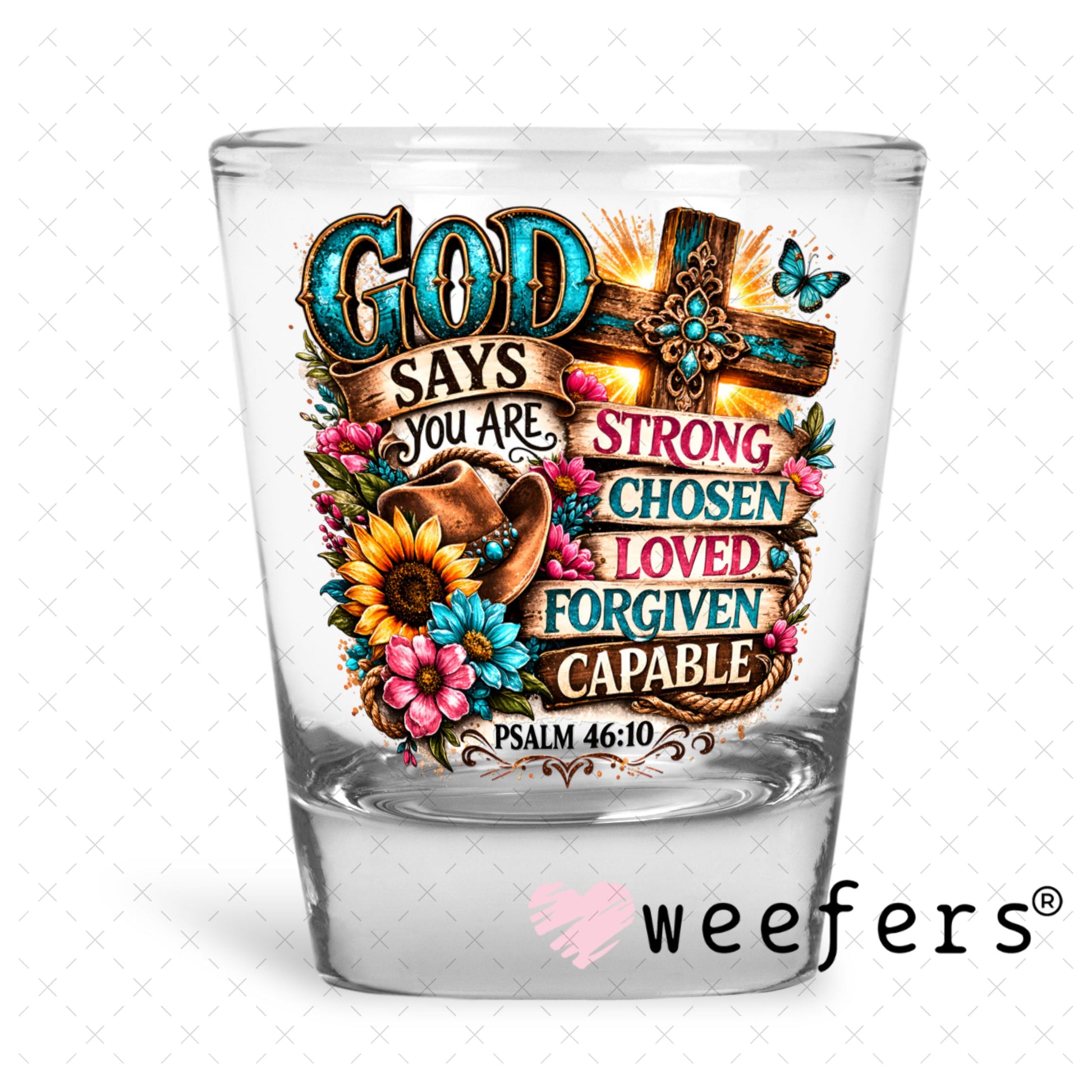 UV DTF Decal - Later Gator Shot Glass Heavy Base Weefers
