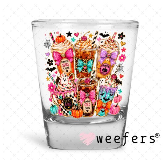 UV DTF Decal - Halloween Drinks Shot Glass Heavy Base Weefers