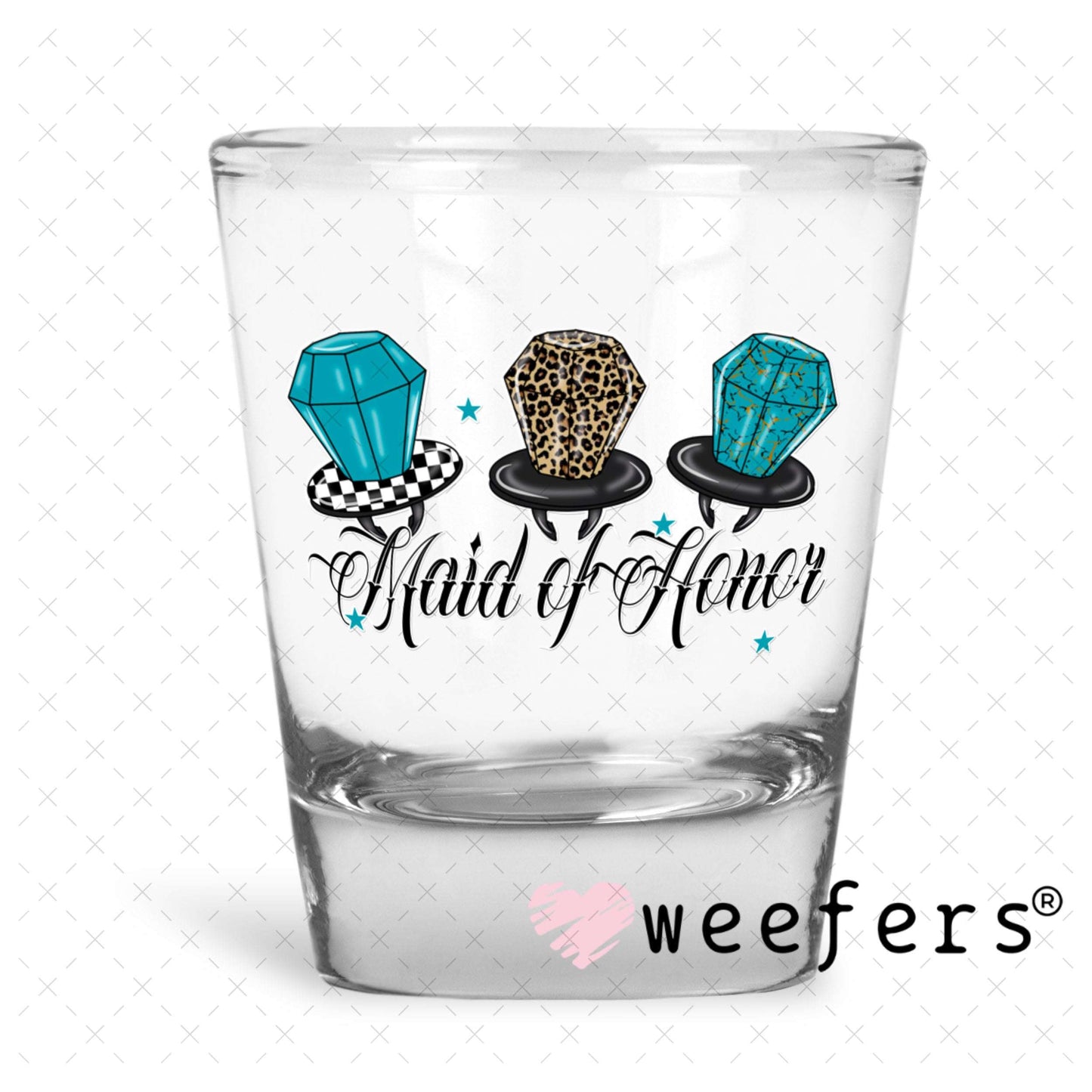 UV DTF Decal - Maid of Honor Ring Pops Shot Glass Heavy Base Weefers