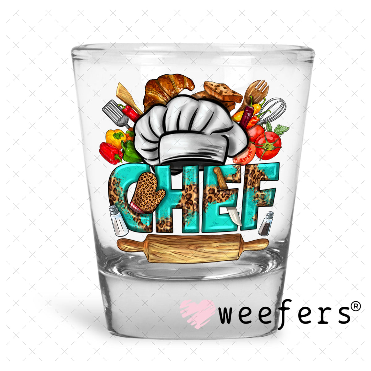 UV DTF Decal - Chef Western Shot Glass Heavy Base Weefers
