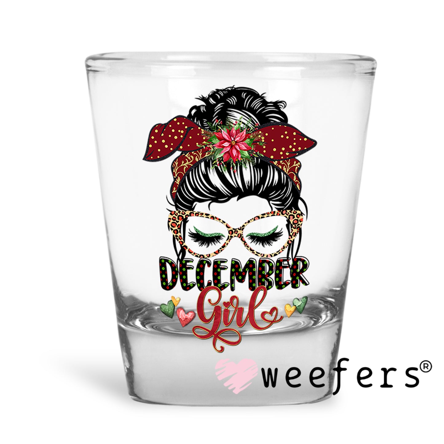 Messy Bun December Girl Birthday Month UV DTF Decal - Weefers