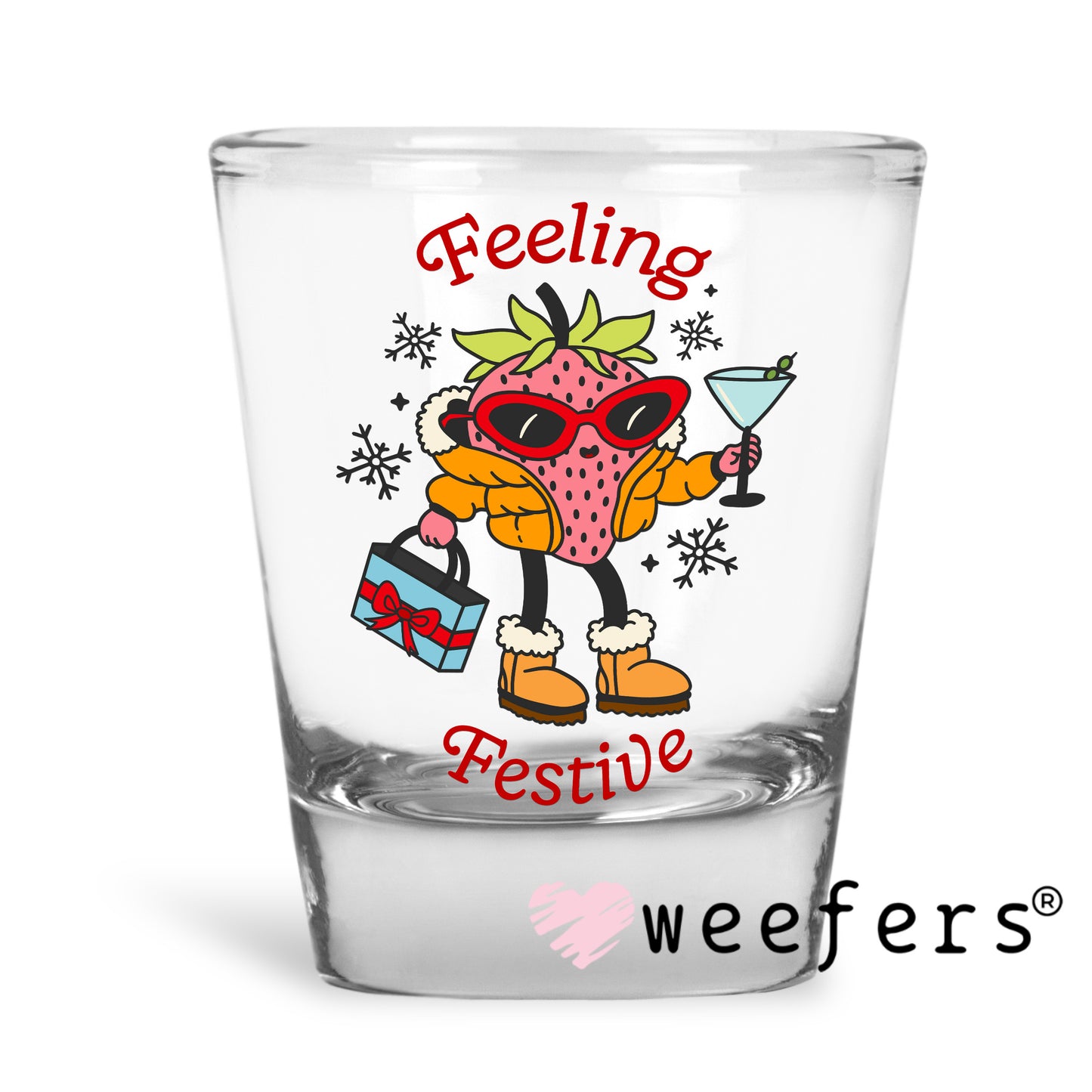 Feeling Festive Bougie Strawberry UV DTF Decal - Weefers