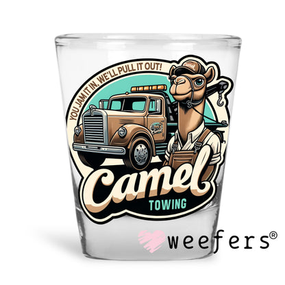 Camel Towing UV DTF Shot Glass Decal