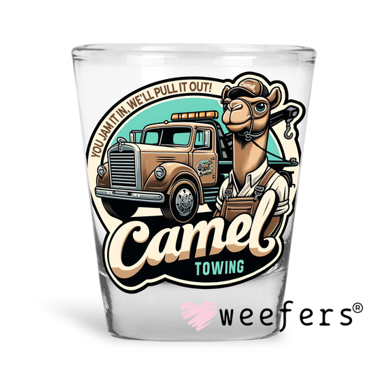 Camel Towing UV DTF Shot Glass Decal