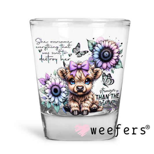 Stronger than the storm Highlander Cow UV DTF Decal - Weefers