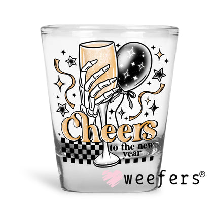 Cheers to the New Year Black Gold UV DTF Decal - Weefers