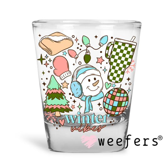 Favorite Winter Things UV DTF Shot Glass Decal