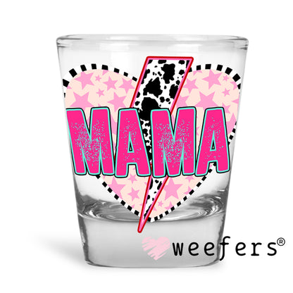 Mama Heart Lightening Bolt UV DTF Decal - Weefers