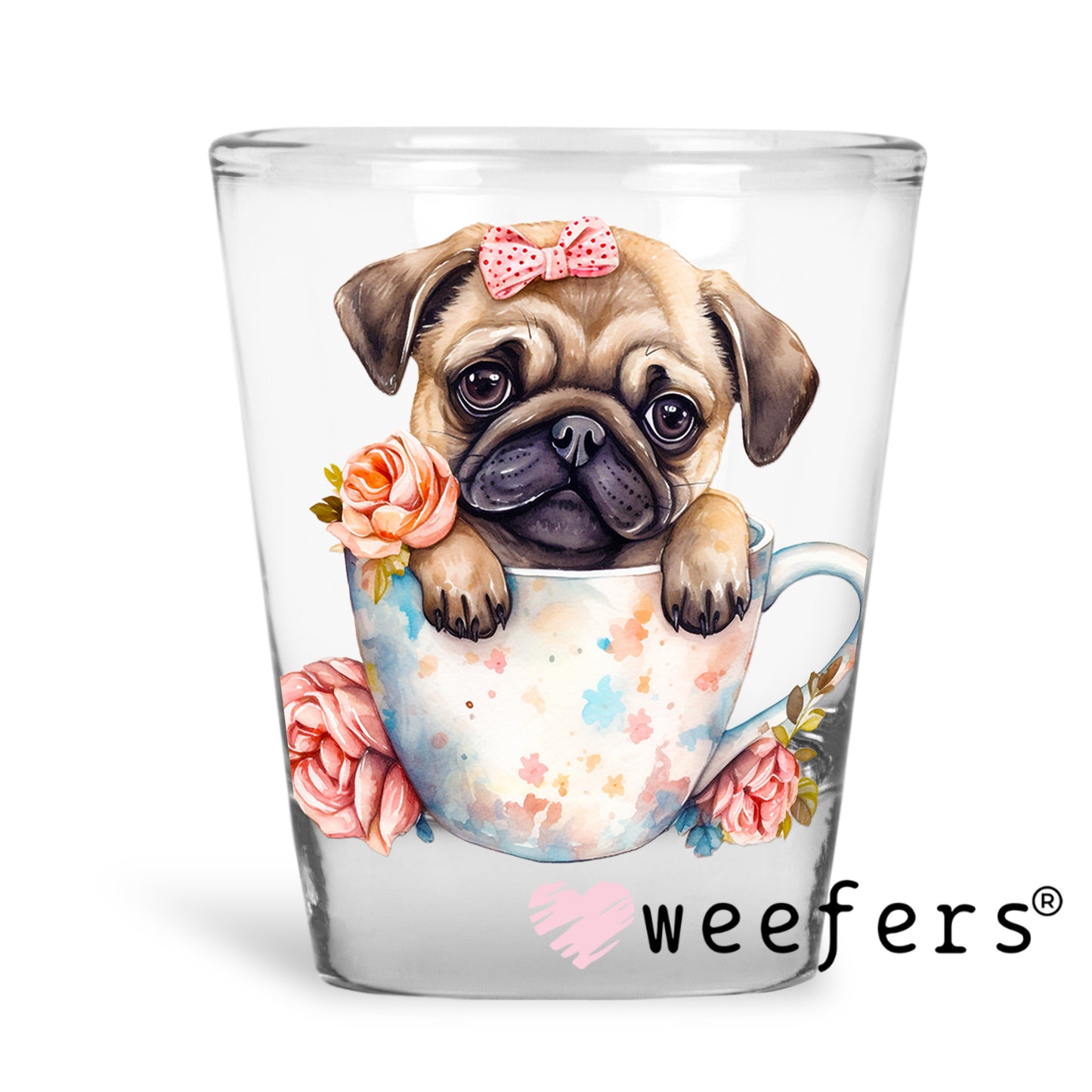 Cup of Cuteness Pug UV DTF Decal - Weefers