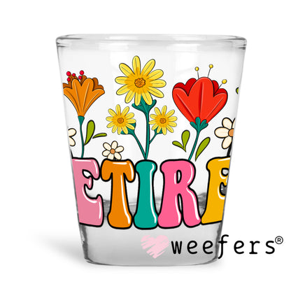 Retired Flowers for her UV DTF Shot glass Decal