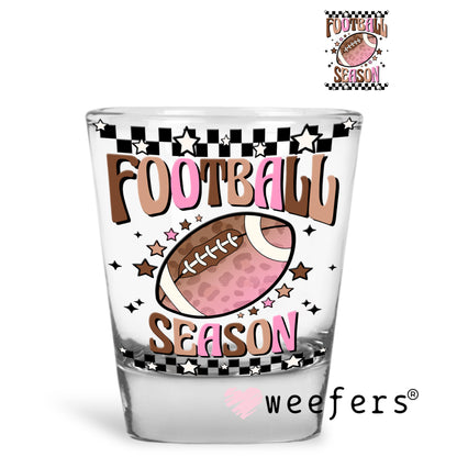 Football Season Pink and Brown UV DTF Decal - Weefers